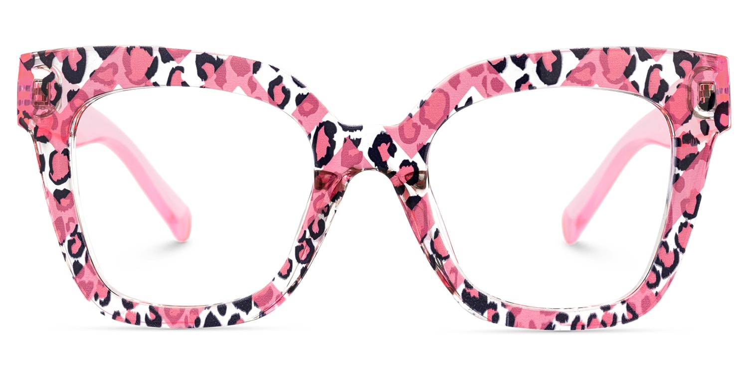 Malcolm Large Havana glasses frames with Transparent Arms | Zeelool1