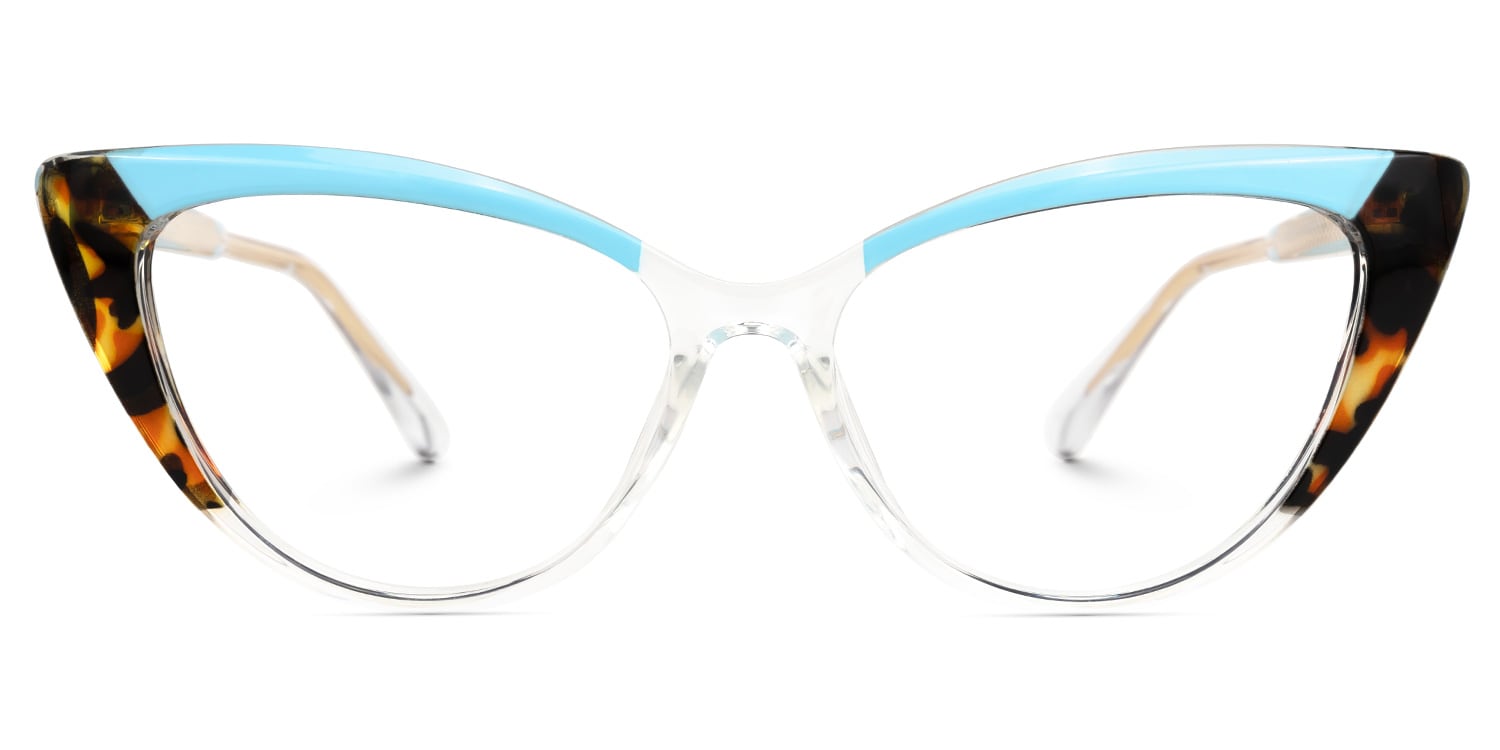 Cateye Sawida Two-Tone Glasses deals -Zeelool Glasses