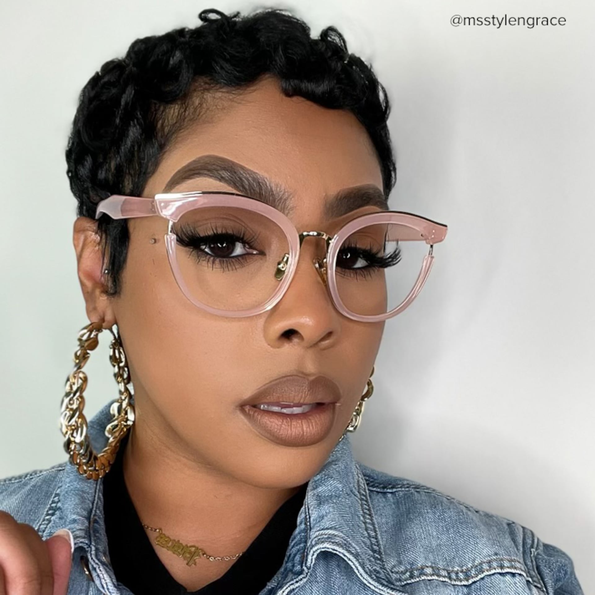 Eleanore Cat Eye Pink Frame Glasses | Zeelool8