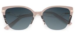 Margret Cateye Tortoise Khaki Sunglasses1