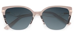 Margret Cateye Tortoise Khaki Sunglasses1
