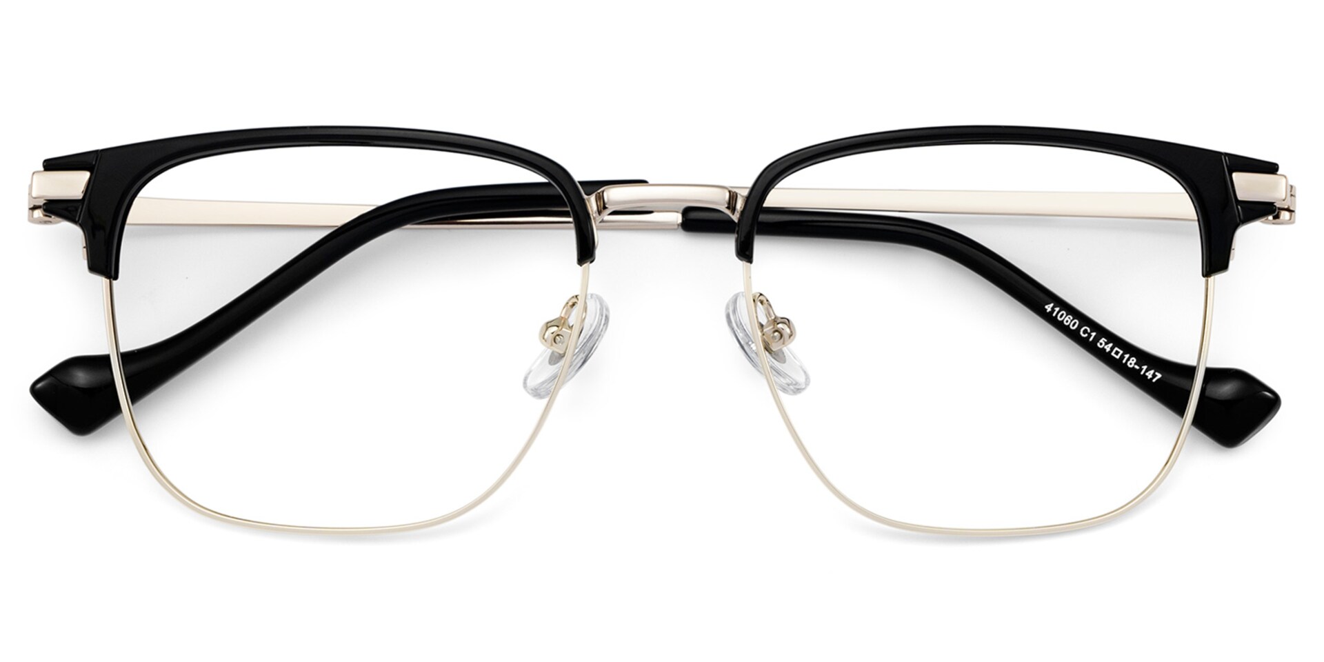 Owen Eyeglasses in Square Black Gold Frame | Zeelool2