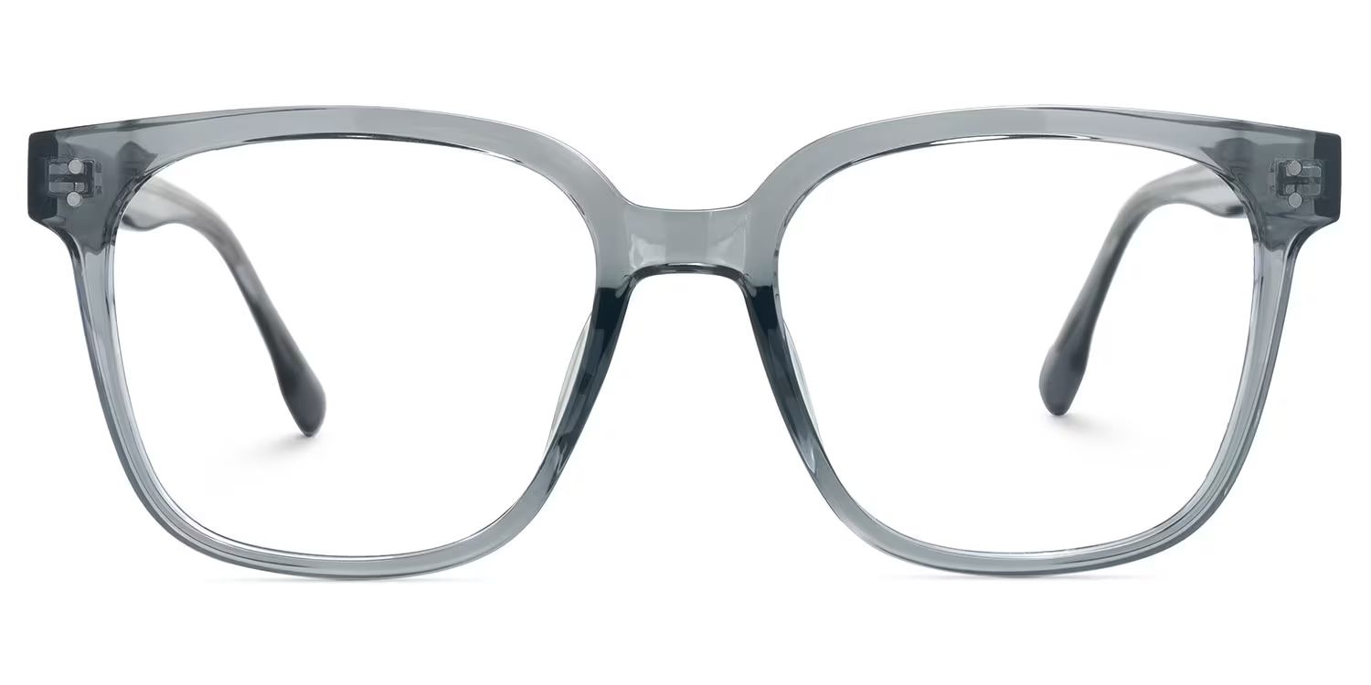 Donnalyn Square Gray Glasses with Blue-light Blocking Lenses0