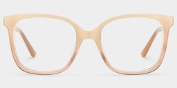 Caroline Beige Square Glasses0