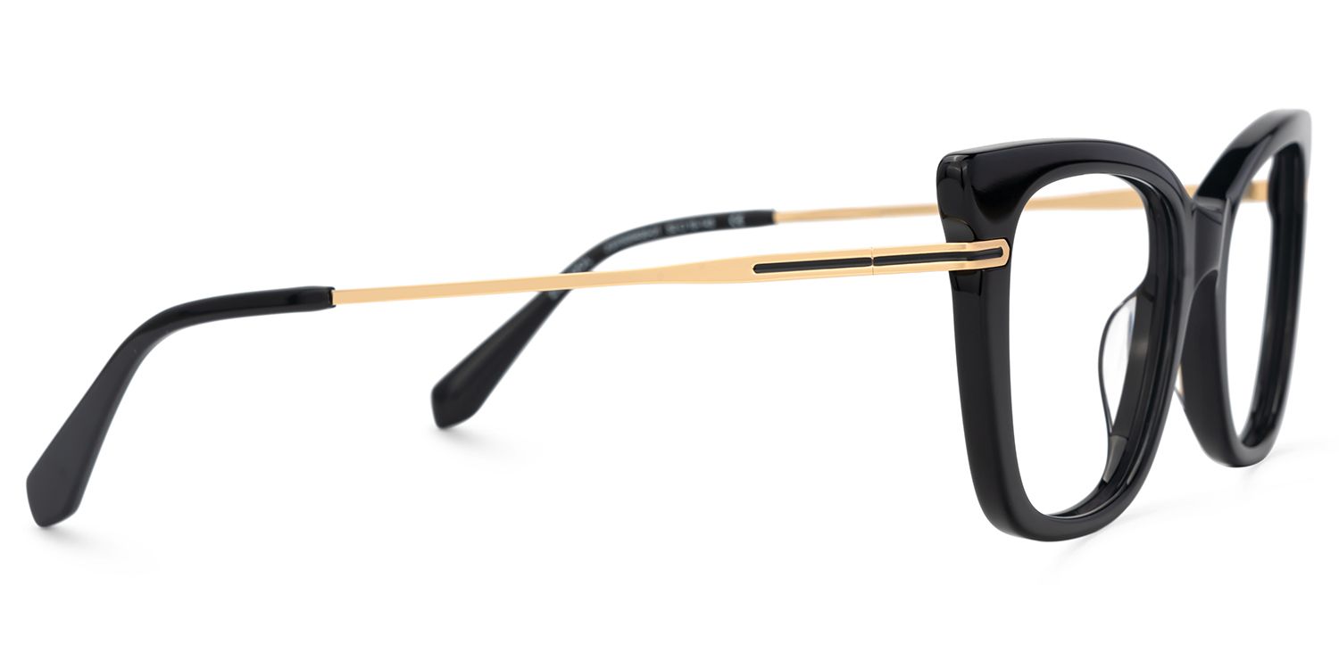 Black Rectangle Blue Light Blocking Glasses on Sale2