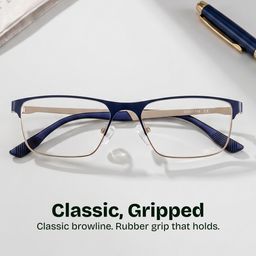 Kellen Blue Browline Glasses0