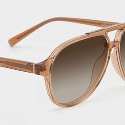 Drew Clear Brown Aviator Glasses4