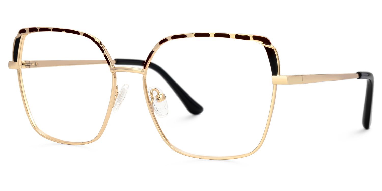 Shayla Metal Square Tortoise Frame Glasses | Zeelool1