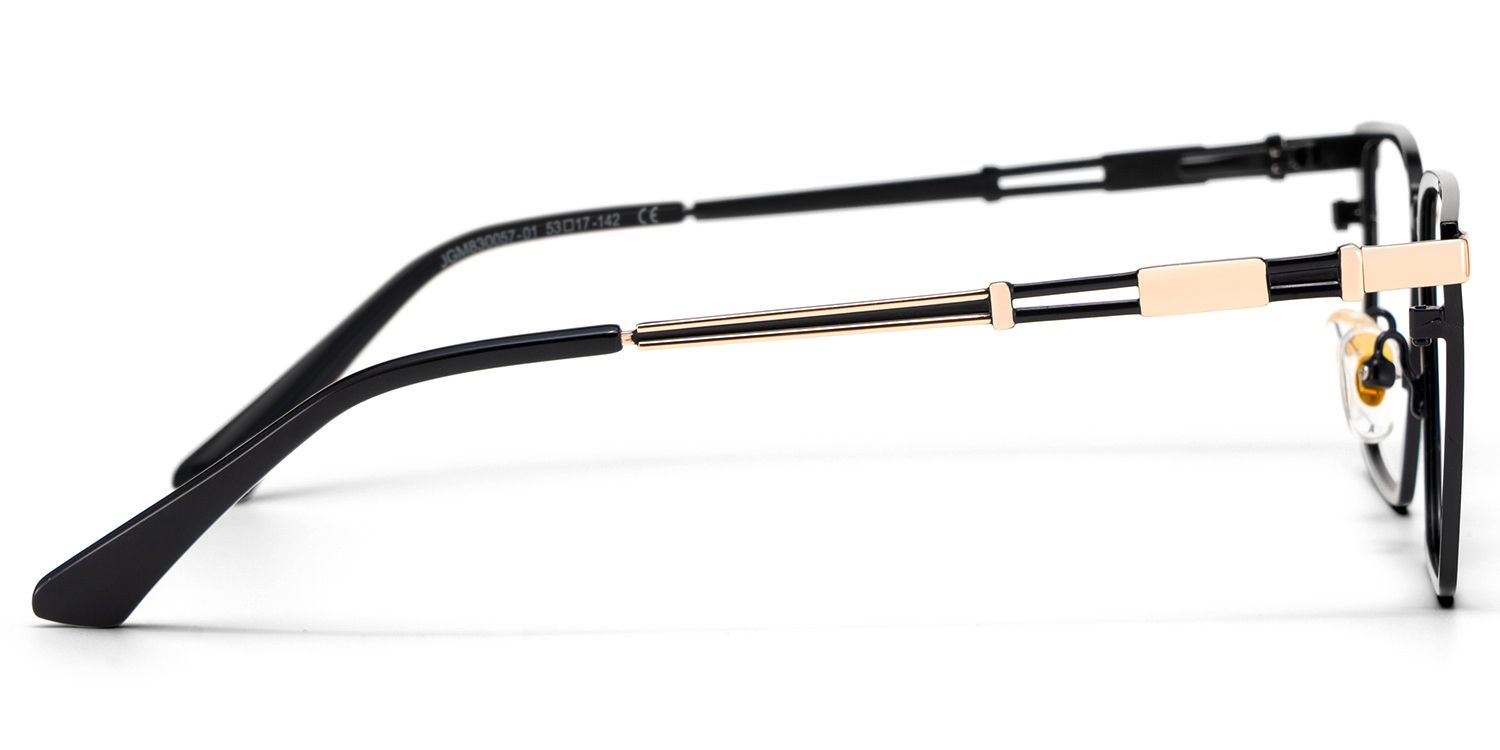 Finn Eyeglasses in Rectangle Black Frame | Zeelool