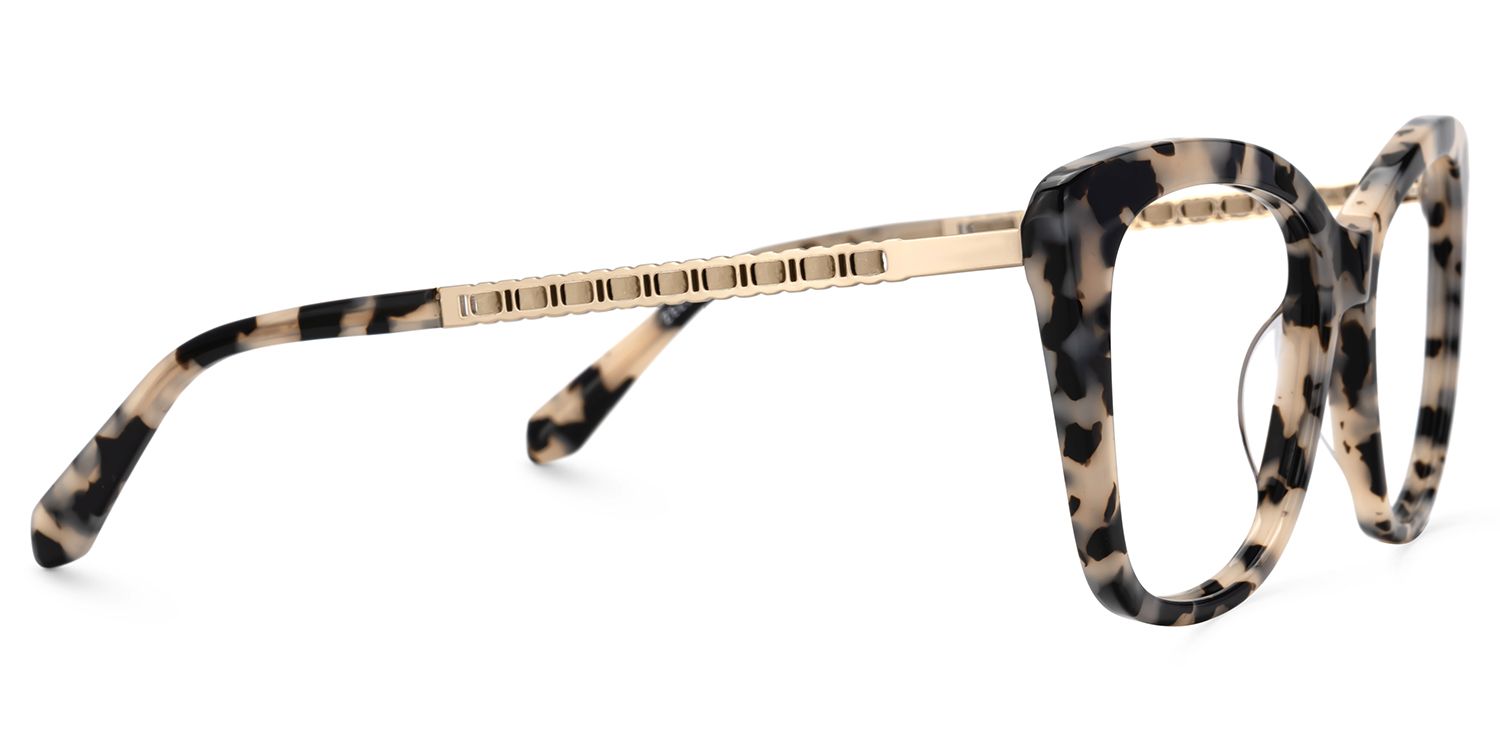 Deangela Tortoise shell Glasses With Metal Arms  | Zeelool3