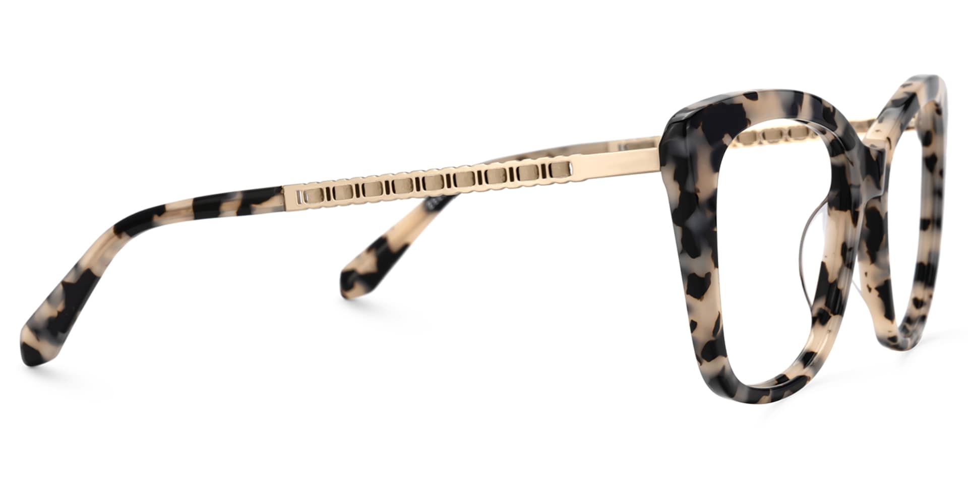 Deangela Tortoise shell Glasses With Metal Arms  | Zeelool3