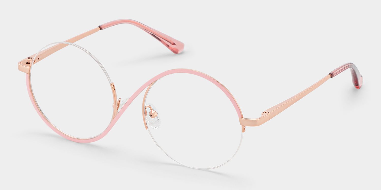 Flozif Round Pink Glasses deals -Zeelool Glasses2