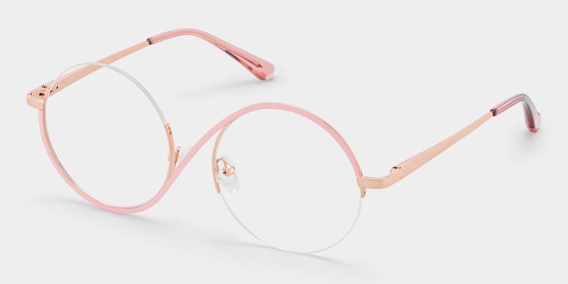 Flozif Round Pink Glasses deals -Zeelool Glasses display picture 3