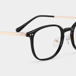 Mira Oval Black Glasses5
