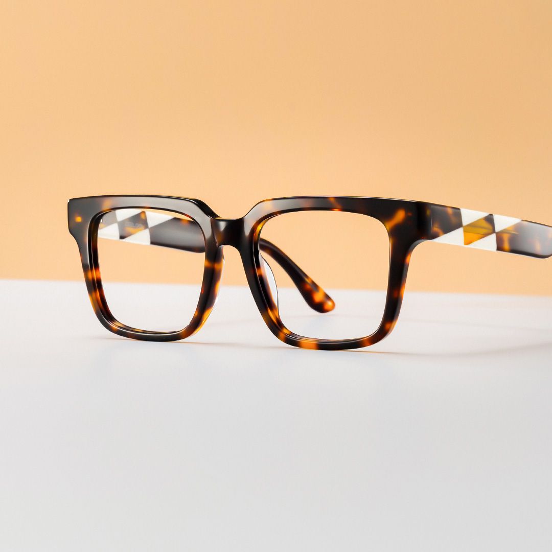 Harriet Square Tortoise Frame Eyeglasses for Man| ZEELOOL0