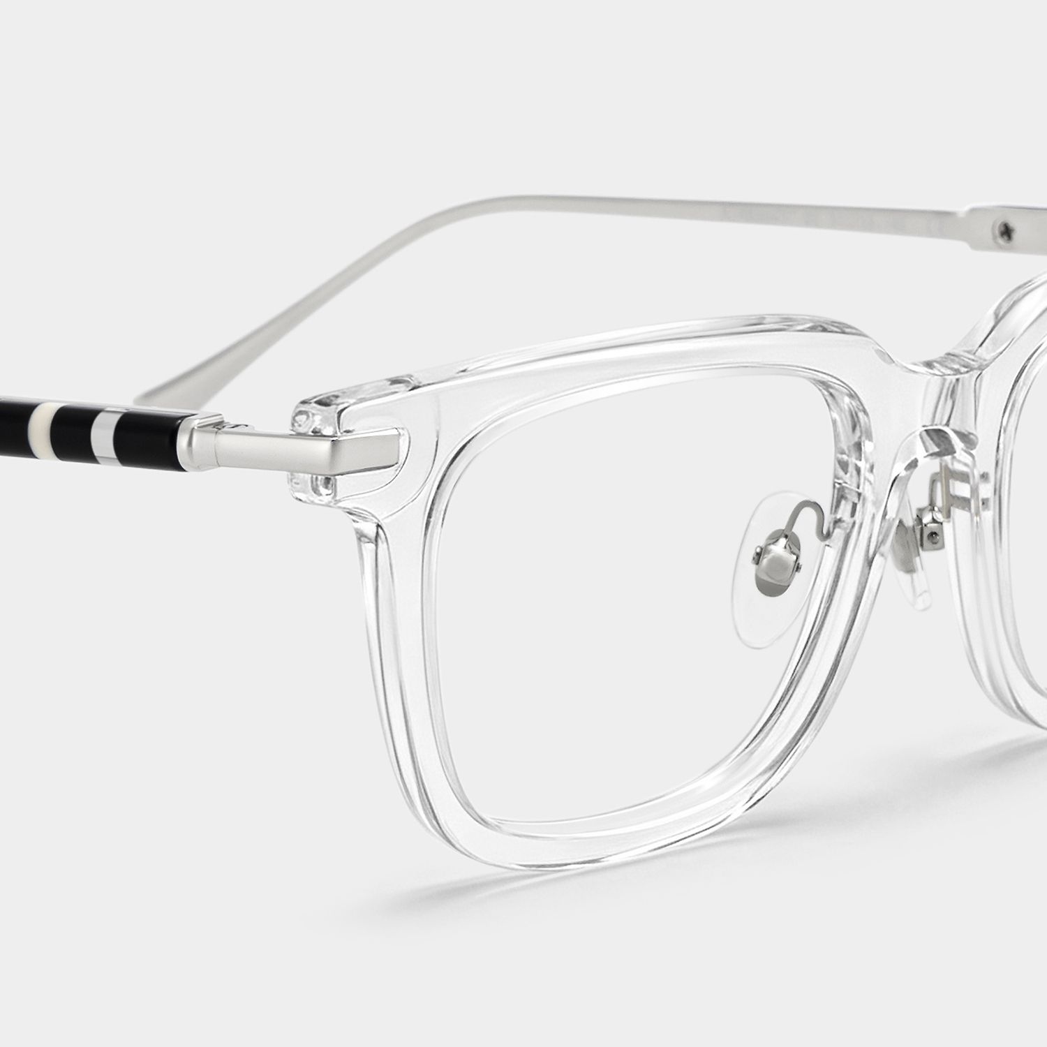 Rayne Clear Square Eyeglass Frame for Men | ZEELOOL4