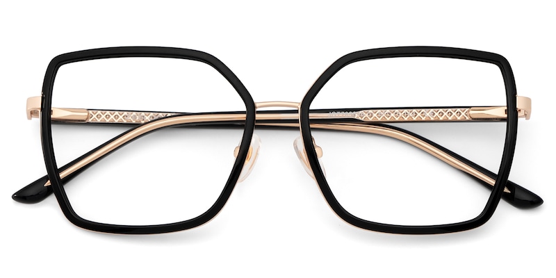 ZEELOOL Jill Square Black Glasses