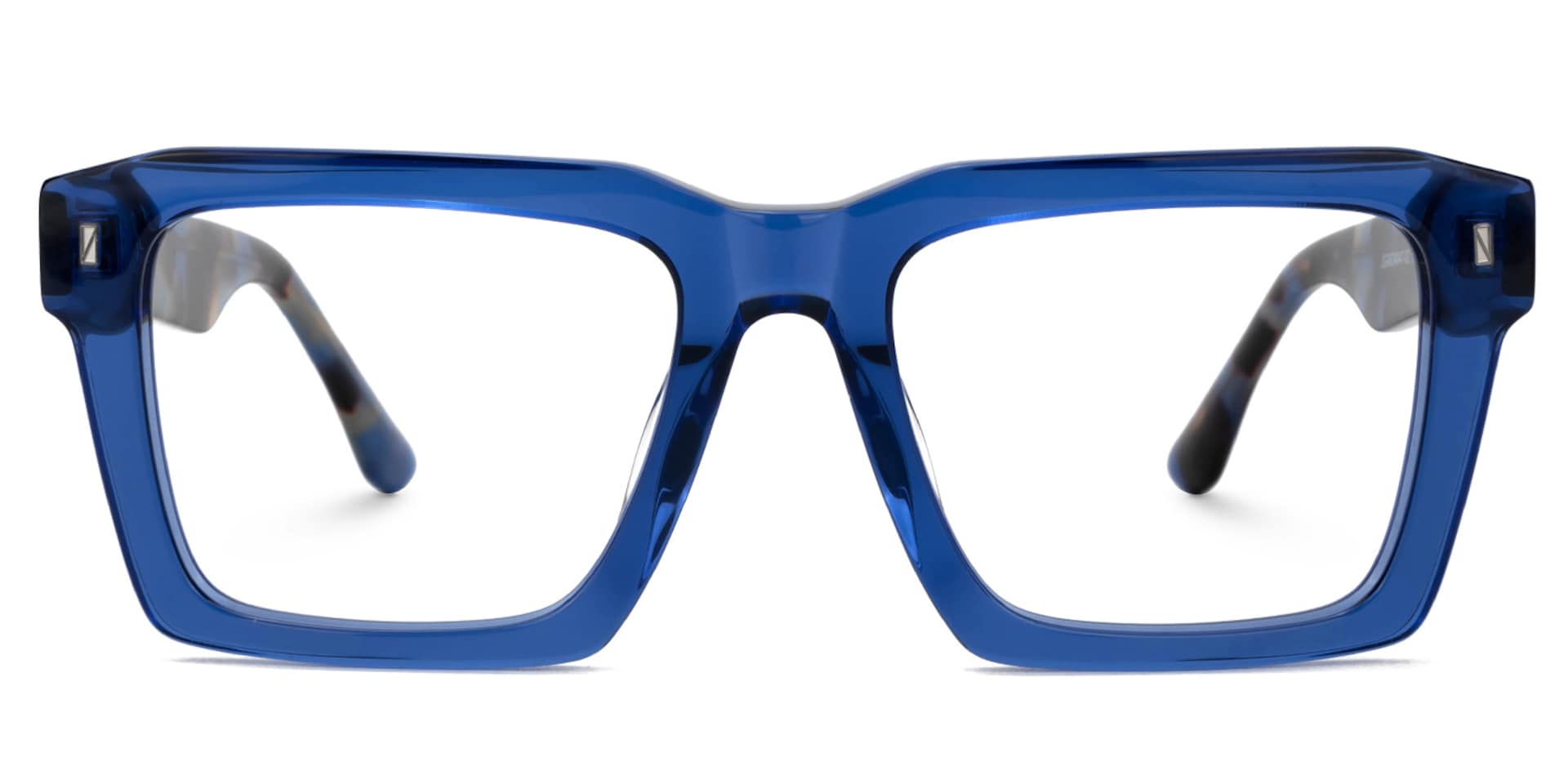Kenish Designer Eyeglasses in Square Blue Frame0