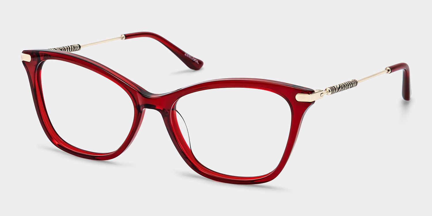 Lydia Red Cat-Eye Glasses | ZEELOOL3