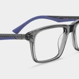 Bastian Gray Rectangle Glasses5