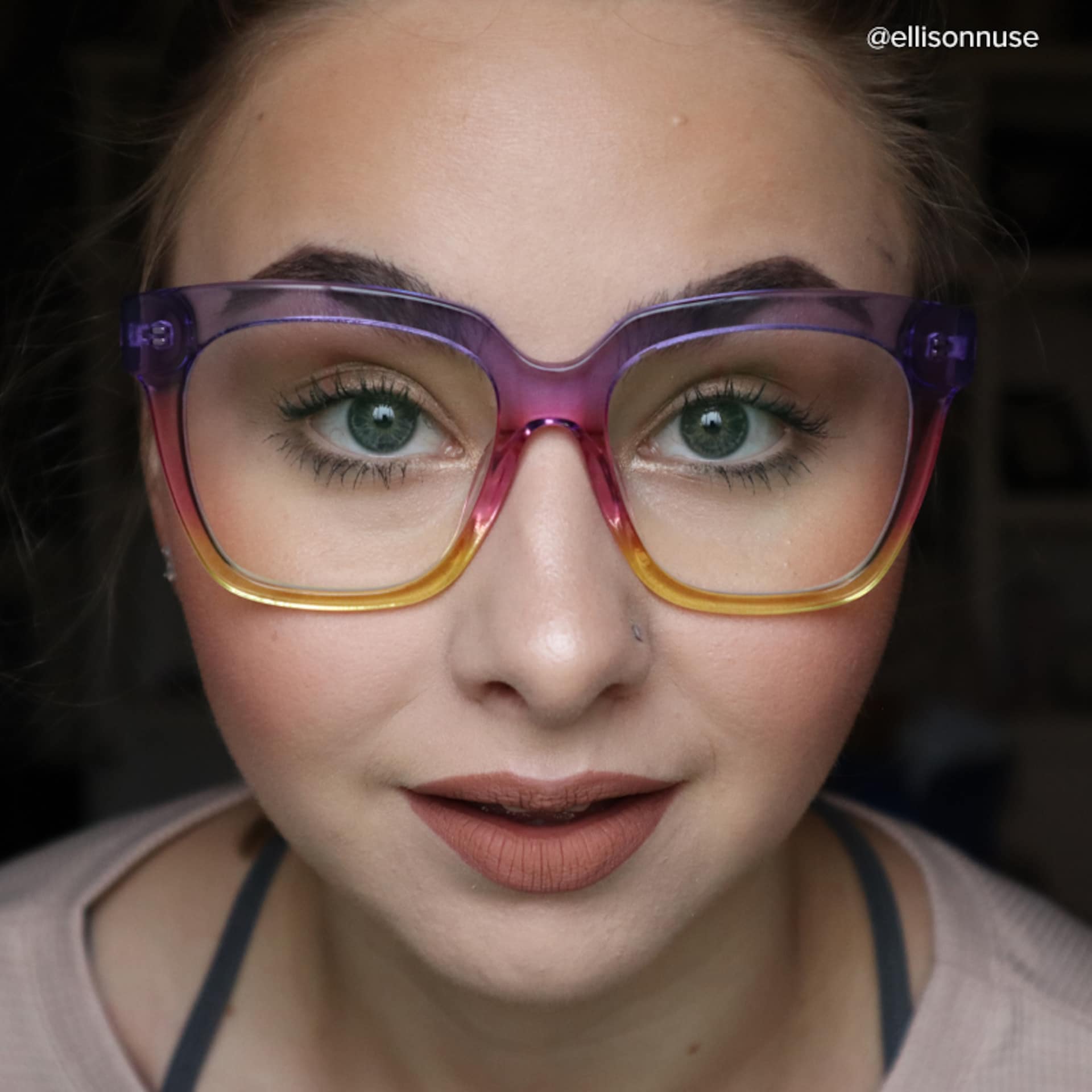 Xion Square Pink-Yellow Eyeglasses & Bright Frames7