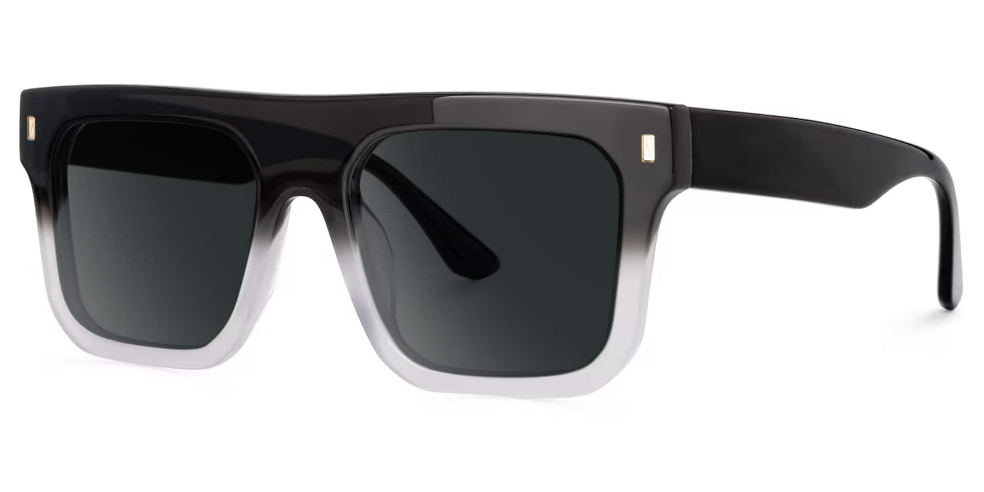 Square Reaux Black Gradient Sunglasses for Men1