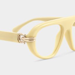 Aveline White Aviator Glasses4