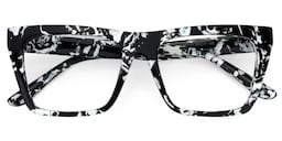 Rascoe Rectangle Black White Glasses2