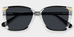 Shelia Black Clear Butterfly Sunglasses1