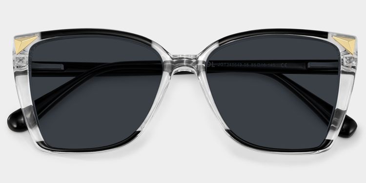 Shelia Black Clear Butterfly Sunglasses