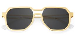 Hype Geometric Gold Glasses1