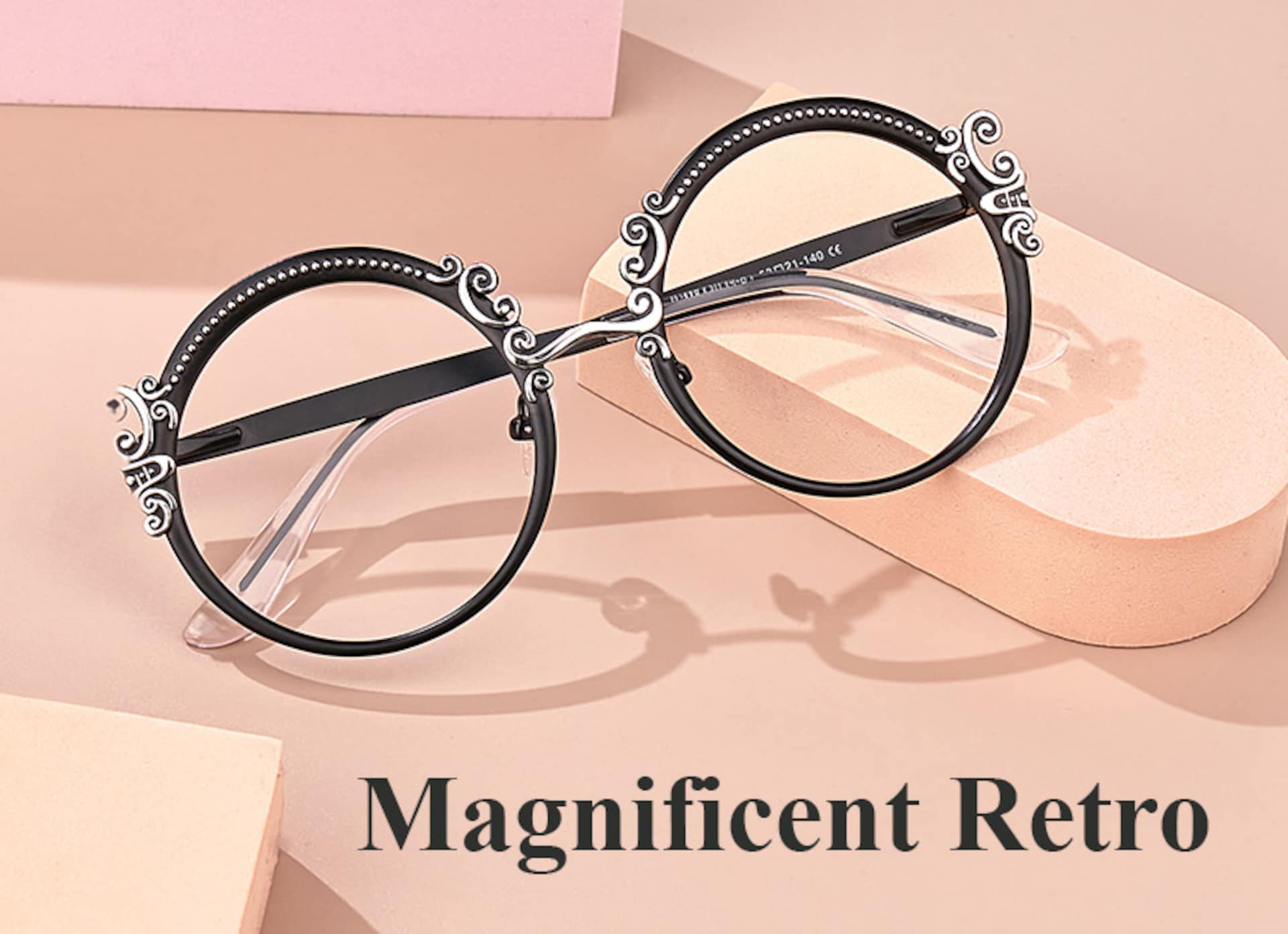 Nelida Designer Black Round Frame Glasses | Zeelool4