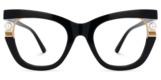 Pearl Cateye Black Glasses