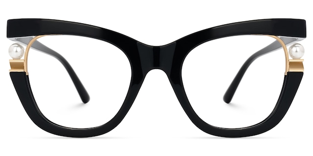 Pearl Cateye Black Glasses