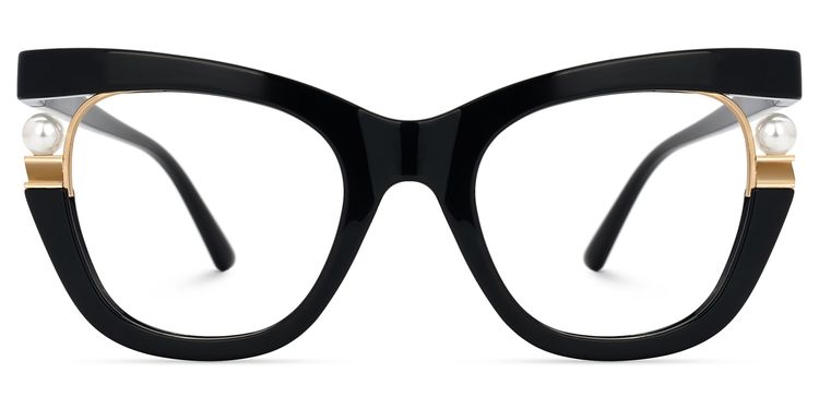 Pearl Cateye Black Glasses
