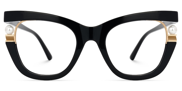 Pearl Cateye Black Glasses