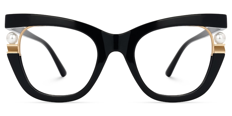 Pearl Cateye Black Glasses