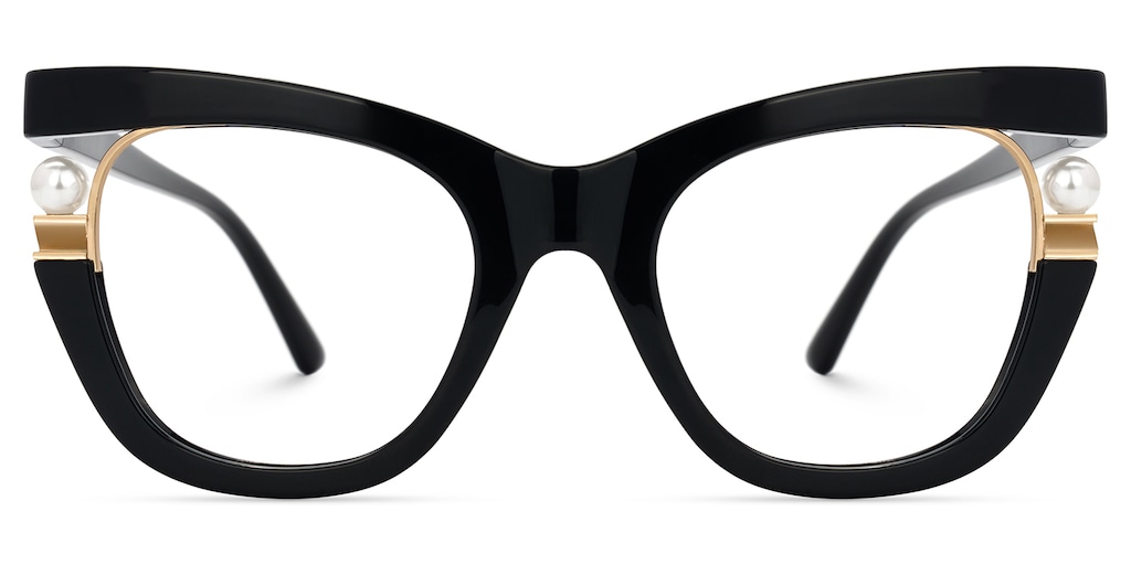 Pearl Cateye Black Glasses