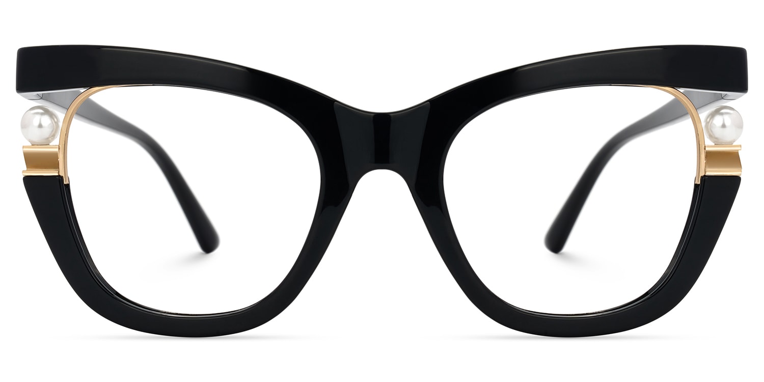 Pearl Cateye Black Glasses