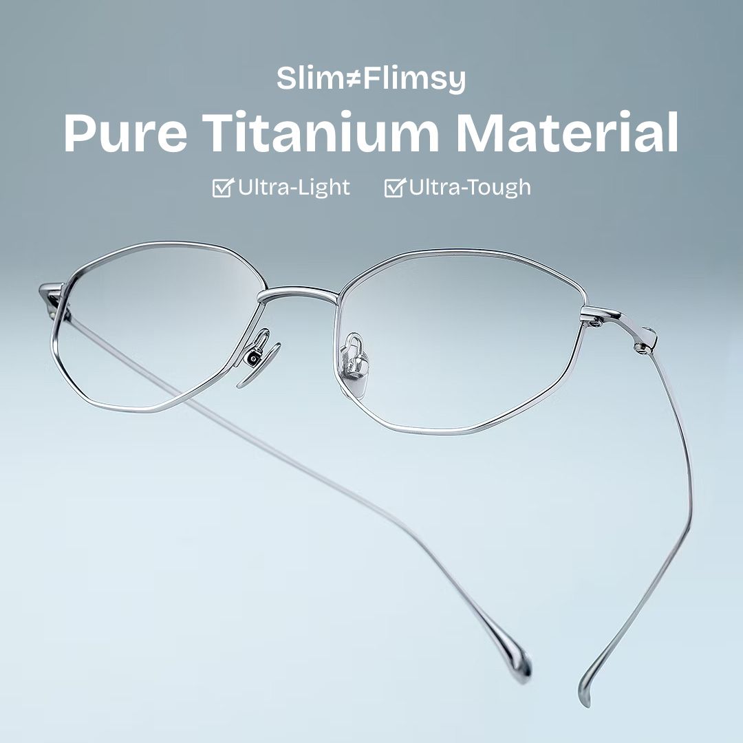 Everett Silver Frame Glasses with Geometric Frame Online |  ZEELOOL3