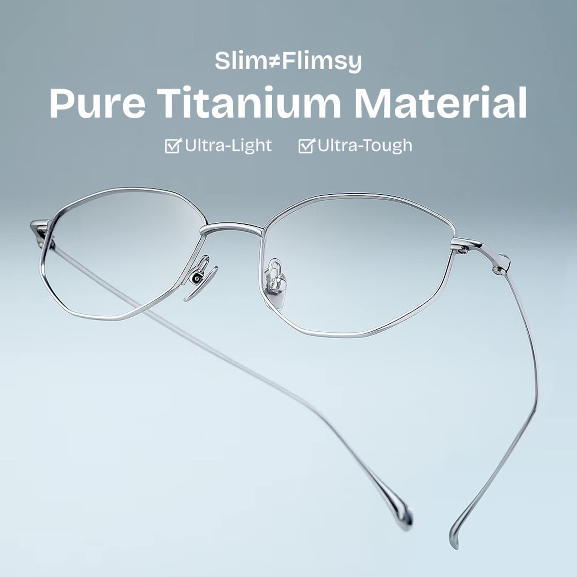 Everett Silver Frame Glasses with Geometric Frame Online |  ZEELOOL3