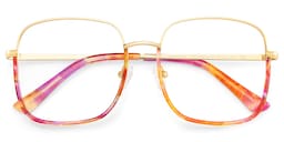 Wade Square Red Floral Glasses2