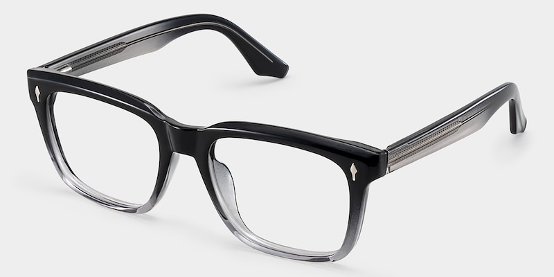 Fletcher Black Frame Glasses with Rectangle Frame Online | ZEELOOL2