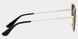 Tessa Cat-Eye Black Gold Glasses3