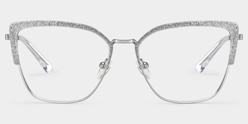 Javier Rectangle Silver Glasses