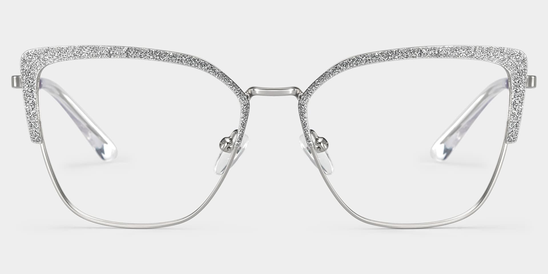 Javier silver rectangle glasses Online | ZEELOOL0