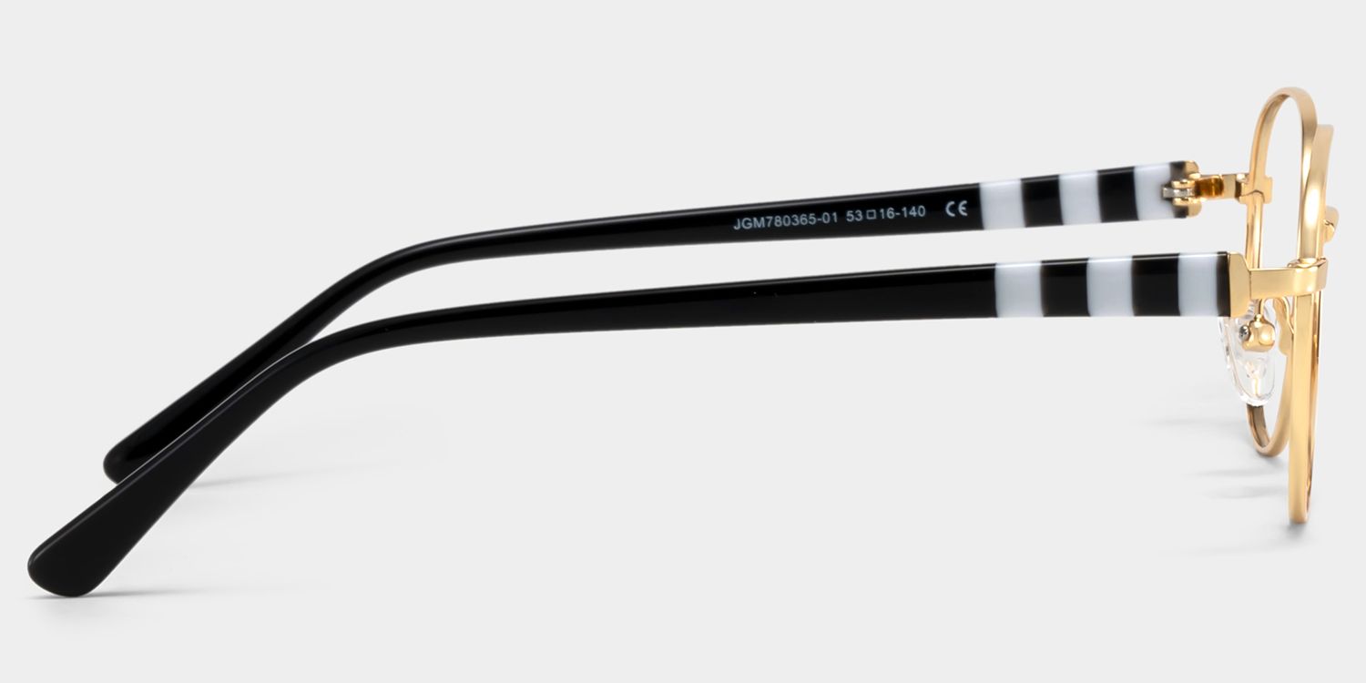 Willa Oval Gold Frame Eyeglasses for Woman| ZEELOOL4