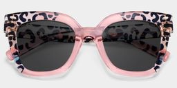 Malcolm Square PinkLeopard Glasses1