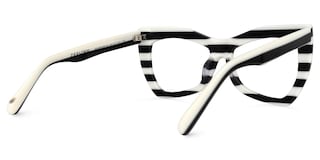 Bernita Geometric Black-White Glasses4