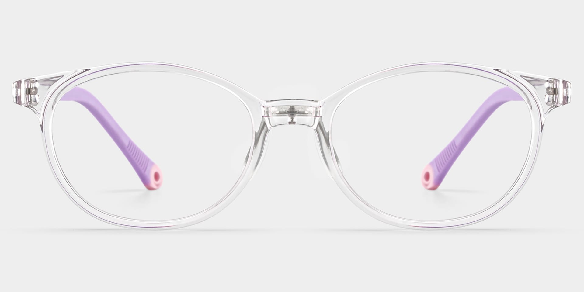 Olive Oval Crystal Purple Frame Eyeglasses for Pre-tweens0